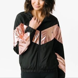 ZYIA ACTIVE Pink Shine Block Jacket Large
